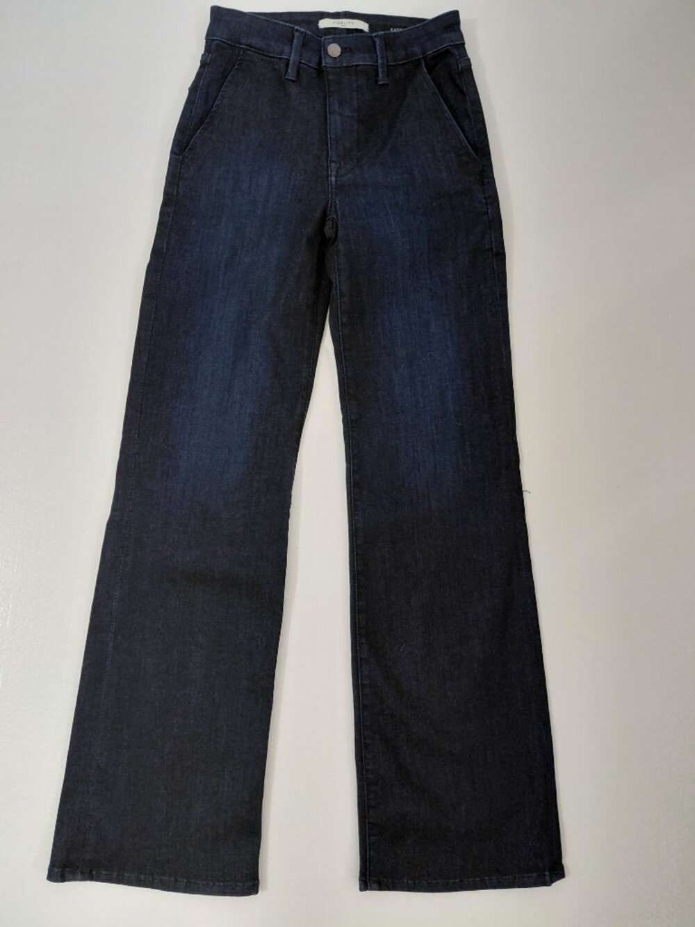 Fidelity Denim Katie Wide Leg Jeans – Dark Wash - Picture 2 of 8